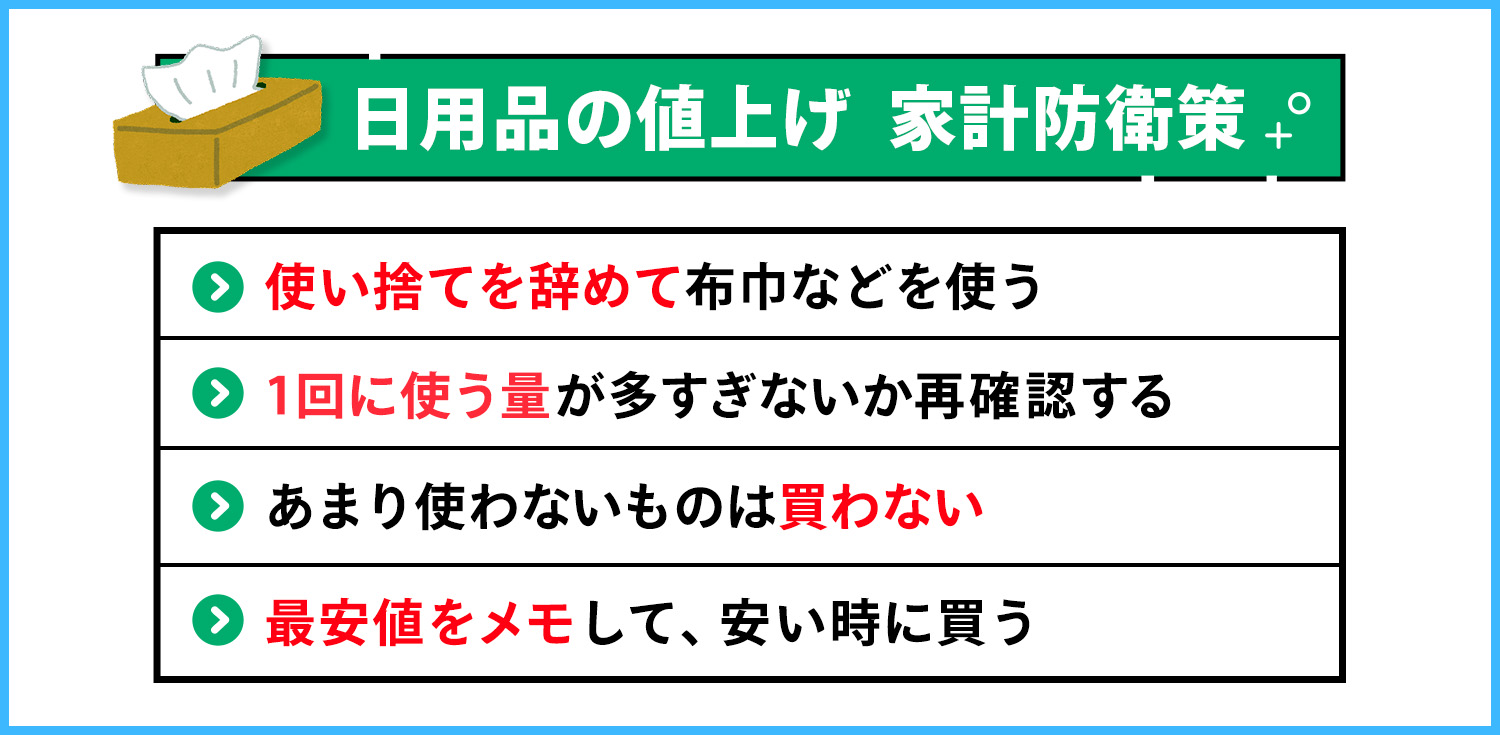 日用品の費用を抑える対策